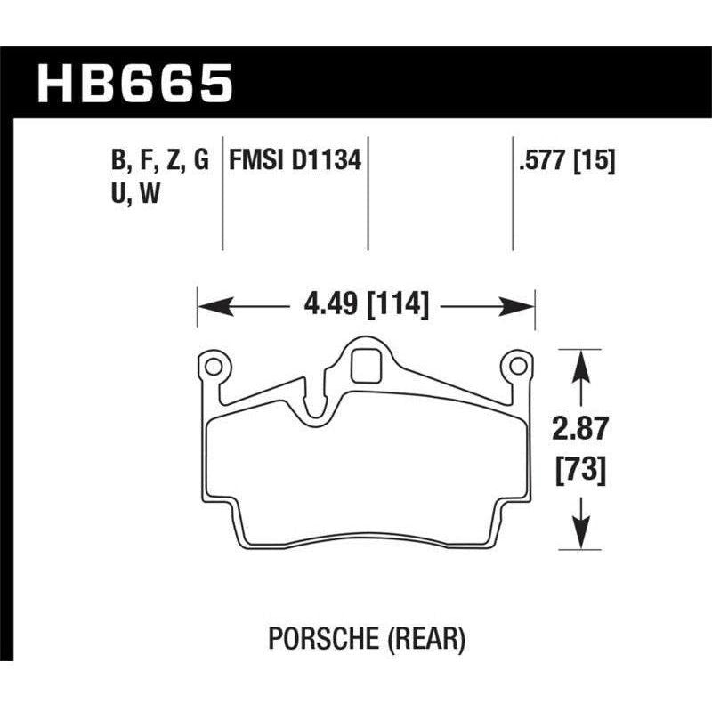 Hawk 13-16 Porsche 911 Rear HPS 5.0 Brake Pads-tuningsupply.com