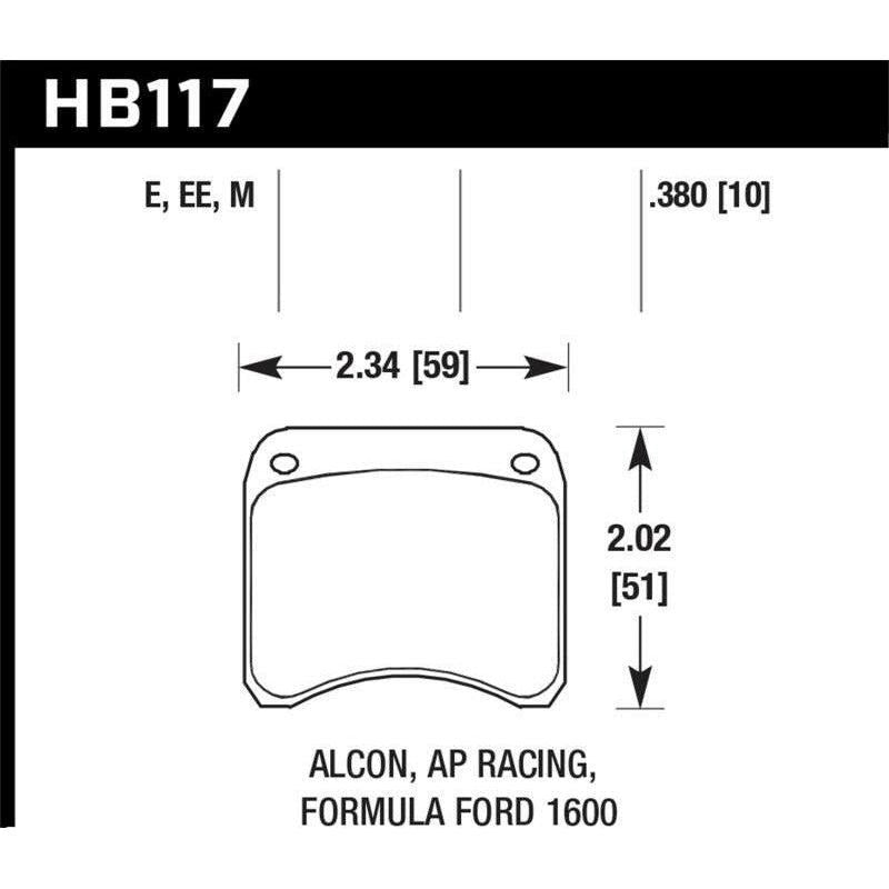 Hawk AP Racing CP3696 Blue 9012 Race Brake Pads-tuningsupply.com