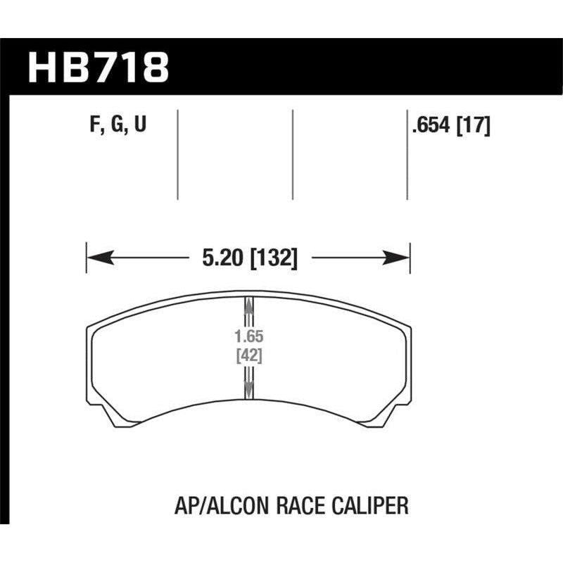 Hawk DTC-60 AP Racing/Alcon HB110 w/42mm Rad Depth Racing Brake Pads-tuningsupply.com