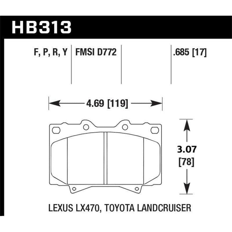 Hawk LTS Street Brake Pads-tuningsupply.com