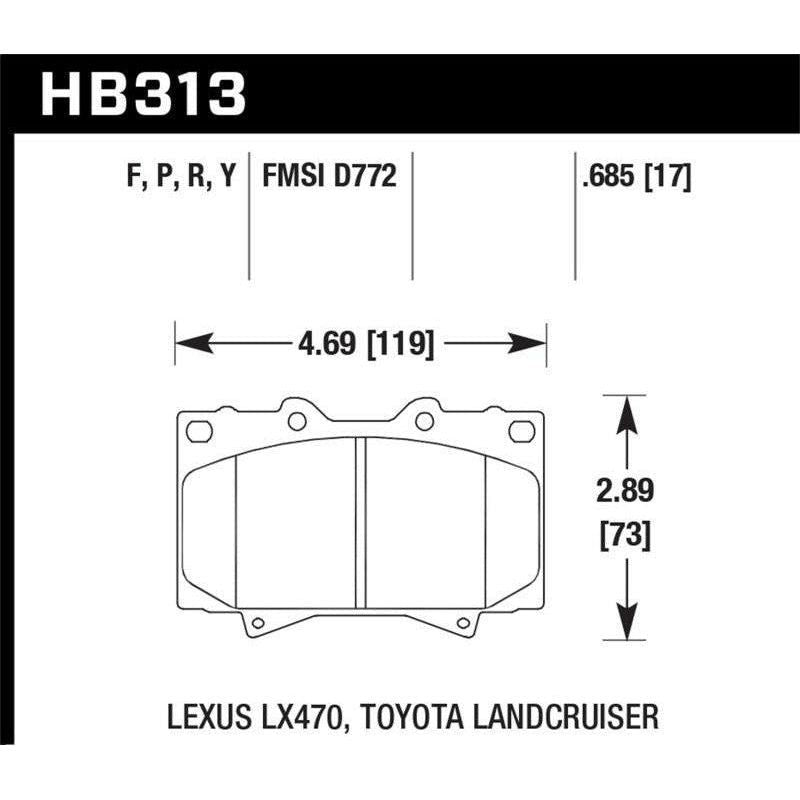 Hawk LTS Street Brake Pads-tuningsupply.com