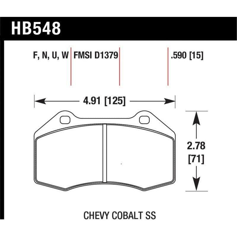 Hawk Miata Brembo / Renault Clio / Cobalt SS HP+ Street Front Brake Pads-tuningsupply.com