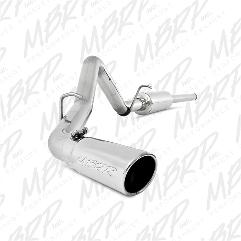 MBRP 14 Chevy/GMC 1500 Silverado/Sierra 4.3L V6/5.3L V8 Single Side Exit T409 3in Cat Back Exhaust-tuningsupply.com