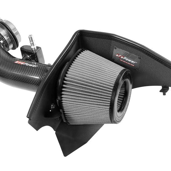 aFe 19-21 GM Trucks 5.3L/6.2L Track Series Carbon Fiber Cold Air Intake System W/ Pro Dry S Filters-tuningsupply.com