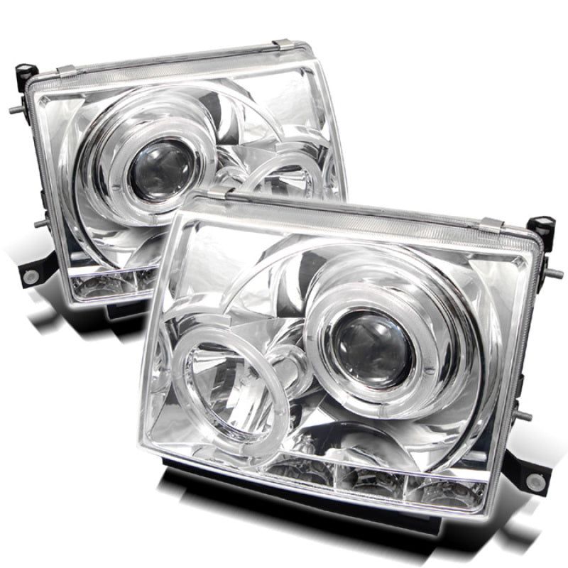 Spyder Toyota Tacoma 97-00 Projector Headlights LED Halo LED Chrome High H1 Low H1 PRO-YD-TT97-HL-C-Headlights-SPYDER-SPY5011954-SMINKpower Performance Parts