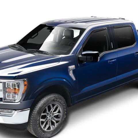 AVS 15-18 Ford F-150 Supercrew Ventvisor In-Channel Front & Rear Window Deflectors 4pc - Smoke-tuningsupply.com