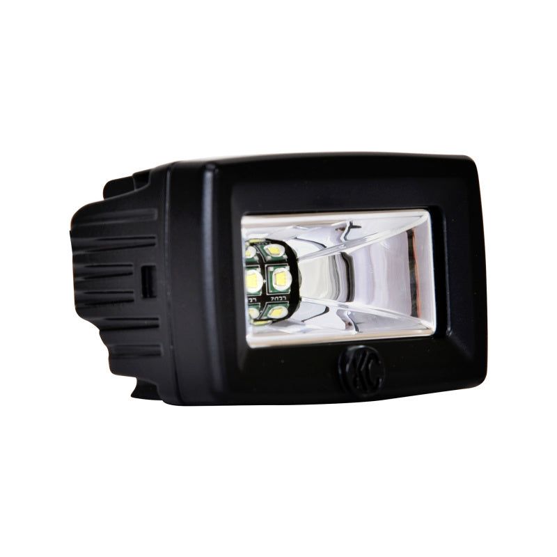 KC HiLiTES C-Series C2 LED 2in. Backup Area Flood Light 20w (Pair Pack System) - Black-tuningsupply.com