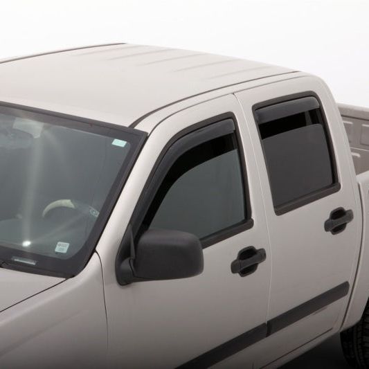 AVS 04-12 Chevy Colorado Crew Cab Ventvisor In-Channel Front & Rear Window Deflectors 4pc - Smoke-tuningsupply.com