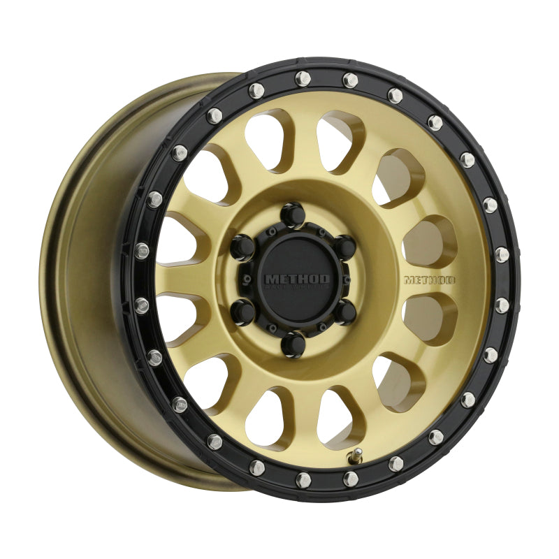 
  

Method Wheels  - MRWMR31578516100 - Method MR315 17x8.5 0mm Offset 6x135 87mm CB Gold/Black Street Loc Wheel - Shipped in Europe - Tuningsupply.com

