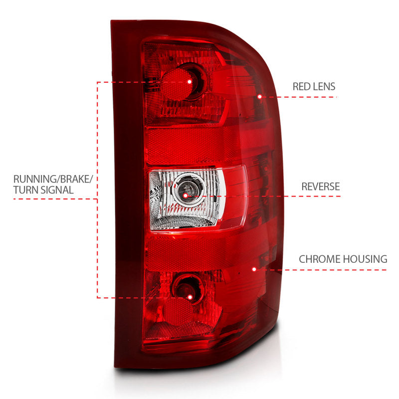 

ANZO 311303 - ANZ311303 - ANZO 2007-2013 Chevy Silverado Taillight Red/Clear Lens (OE Replacement) - Shipped in Europe - Tuningsupply.com
