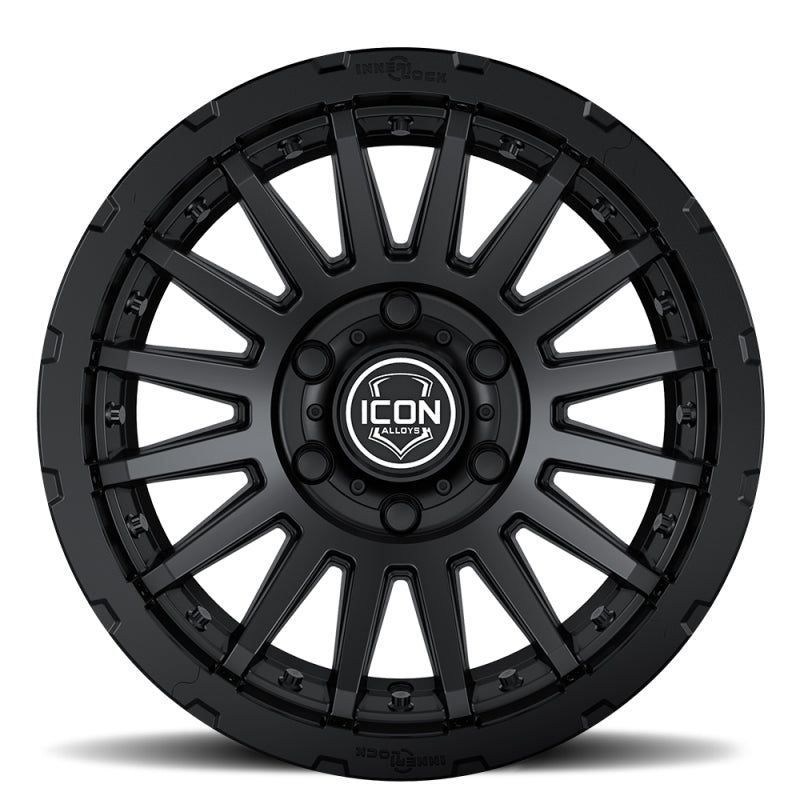 ICON Recon Pro 17x8.5 6x5.5 0mm Offset 4.75in BS 106.1mm Bore Satin Black Wheel-tuningsupply.com