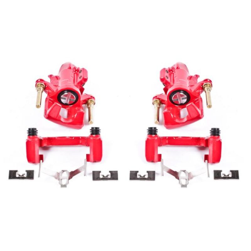 Power Stop 94-01 Acura Integra Rear Red Calipers w/Brackets - Pair-tuningsupply.com