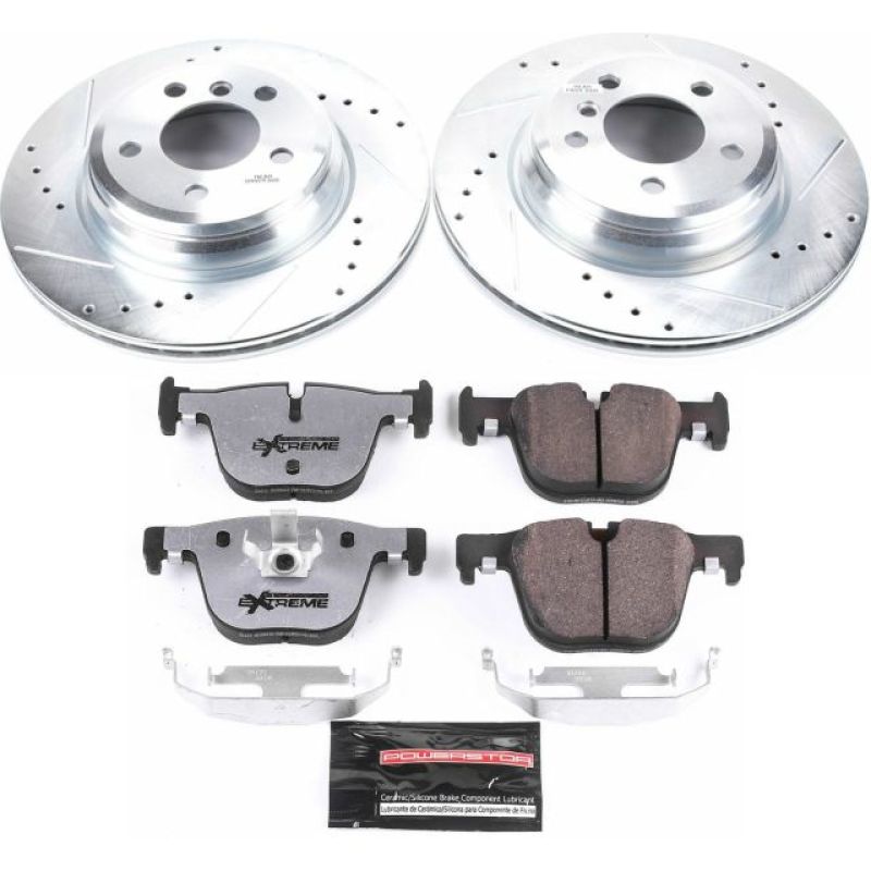 Power Stop 15-16 BMW 328i xDrive Rear Z26 Street Warrior Brake Kit-tuningsupply.com