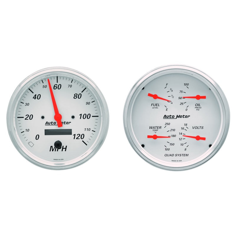 
  

AutoMeter 1303 - ATM1303 - AutoMeter Gauge Kit 2 Pc. Quad & Speedometer 5in. Arctic White - Shipped in Europe - Tuningsupply.com

