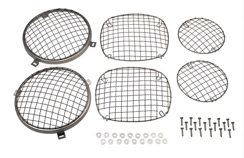 

Kentrol 30465 - KEN30465 - Kentrol 76-86 Jeep Wire Mesh Guard Set 6 Pieces CJ - Polished Silver - Shipped in Europe - Tuningsupply.com
