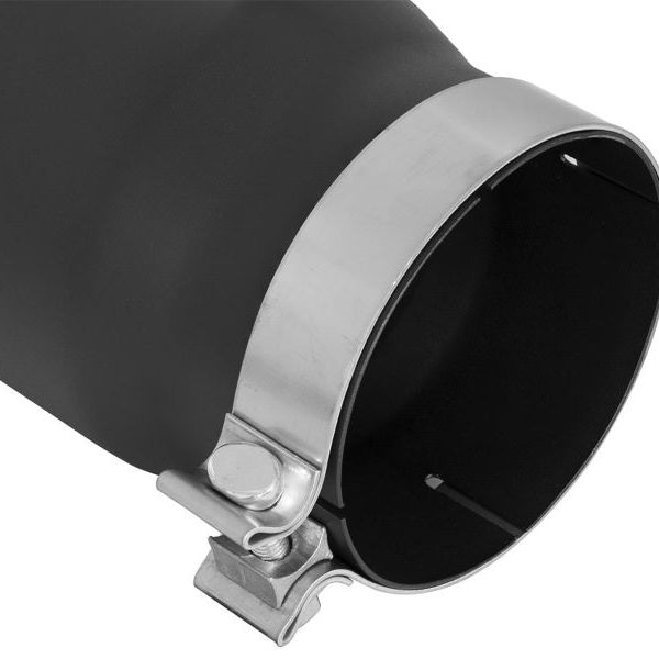 aFe Power MACH Force-Xp 5in In x 6in Out x 15in L Bolt-On 409 SS Exhaust Tip - Black-tuningsupply.com