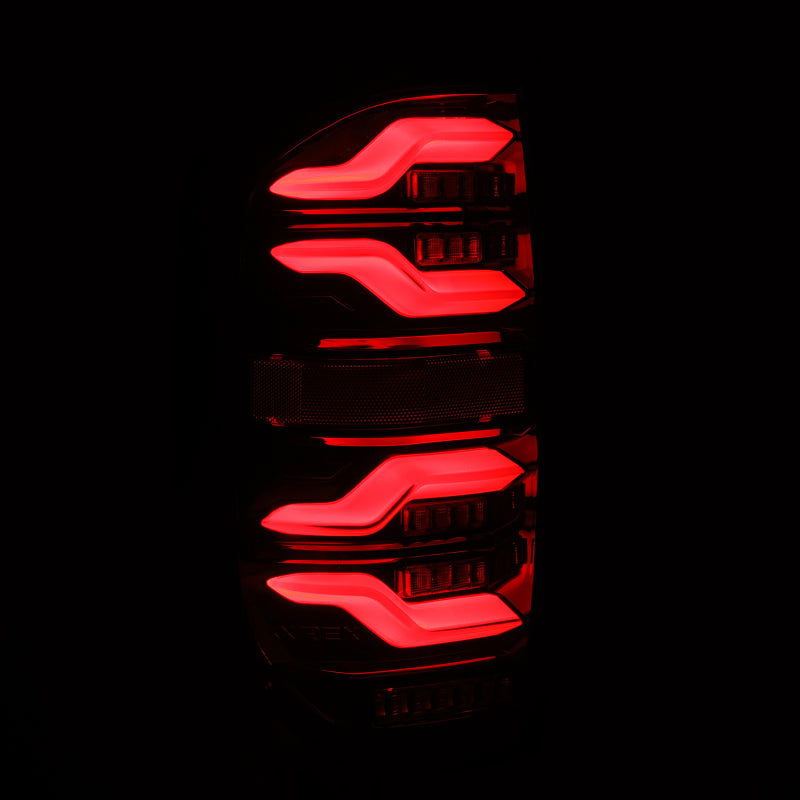 AlphaRex 14-21 Toyota Tundra LUXX LED Taillights Blk w/Activ Light/Seq Signal-tuningsupply.com