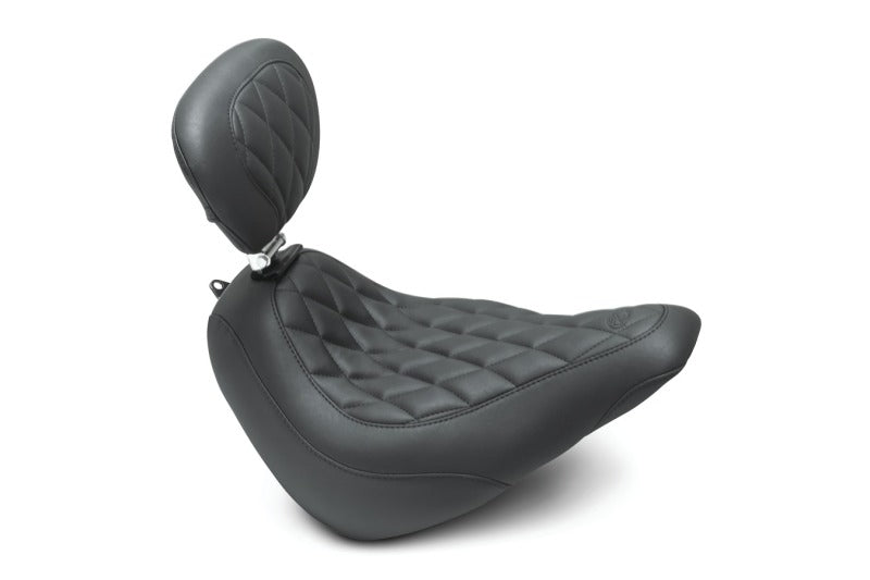 

Mustang Motorcycle 83046 - MMP83046 - Mustang 18-21 Harley Softail Slim Wide Tripper Solo Seat w/Driver Backrest Diamond Stitch - Black - Shipped in Europe - Tuningsupply.com
