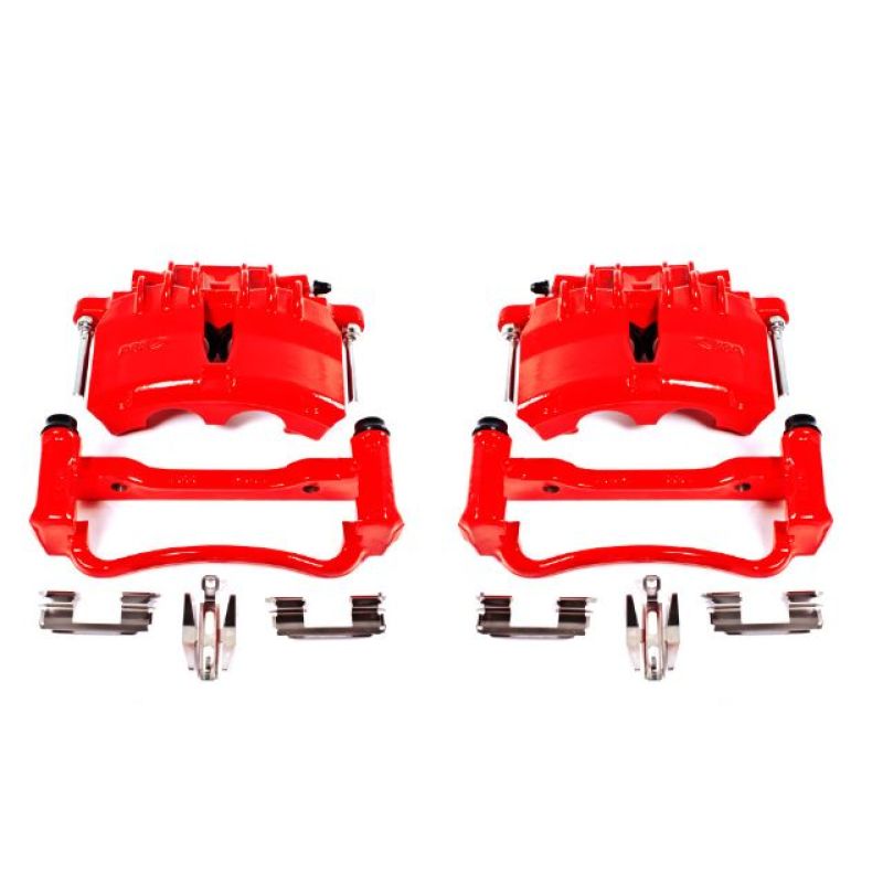 

PowerStop S4838 - PSBS4838 - Power Stop 03-04 Ford Mustang Front Red Calipers w/Brackets - Pair - Shipped in Europe - Tuningsupply.com
