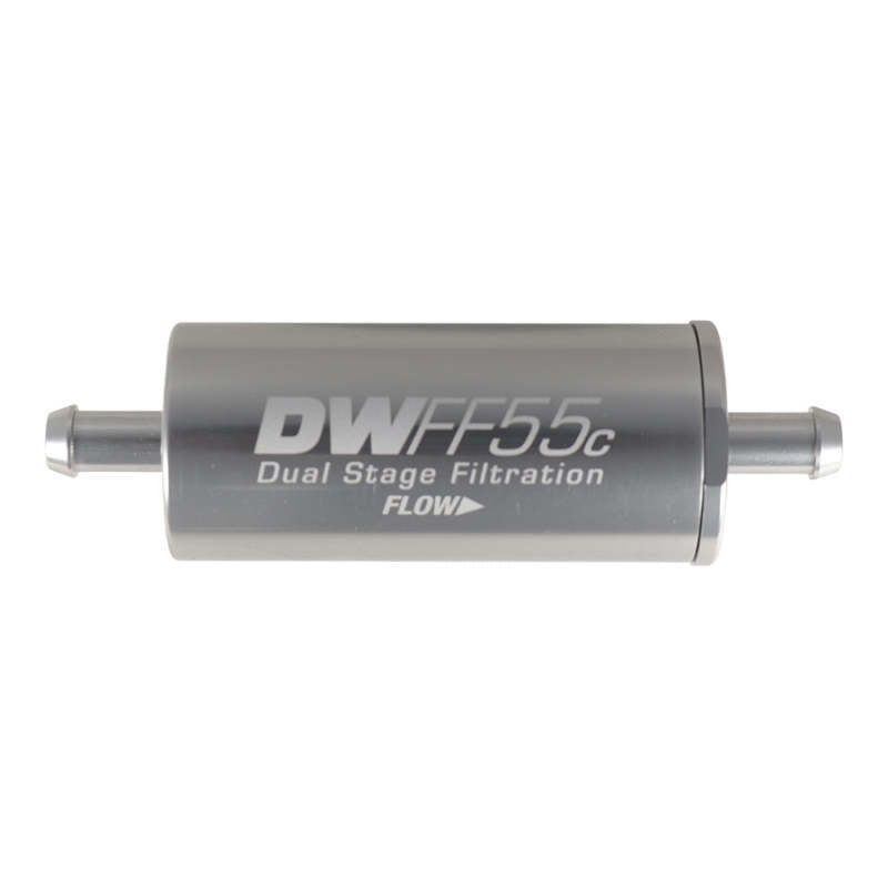 DeatschWerks 5/16in 10 Micron 55mm In-Line Fuel Filter Kit-tuningsupply.com