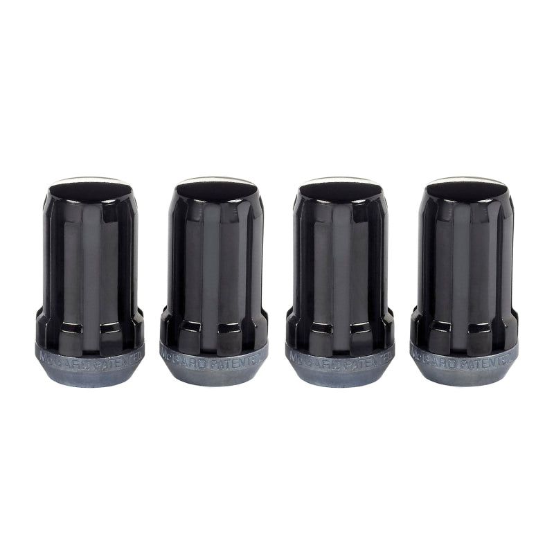 McGard SplineDrive Lug Nut (Cone Seat) M14X1.5 / 1.648in. Length (4-Pack) - Black (Req. Tool)-tuningsupply.com