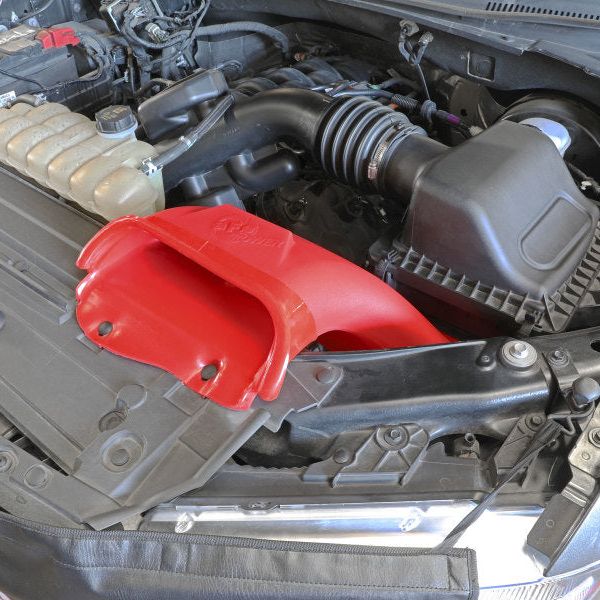 aFe Rapid Induction Dynamic Air Scoop 2021+ Ford F-150V6/V8 - Red-tuningsupply.com