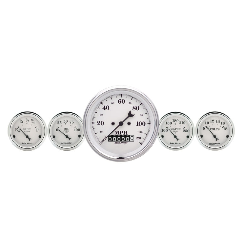 
  

AutoMeter 1600 - ATM1600 - AutoMeter Gauge Kit 2 Pc. Quad & Speedometer 3-3/8in. Old Tyme White - Shipped in Europe - Tuningsupply.com

