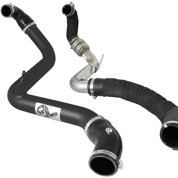 aFe Bladerunner 2.5in Intercooler Hot Side Tubes, 13-14 Ford Focus ST 2.0L (t) *Black*-tuningsupply.com