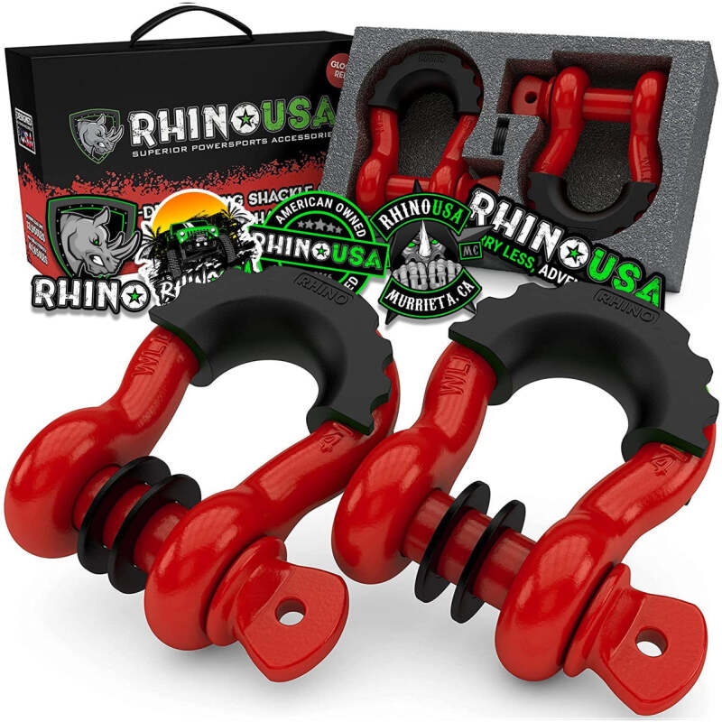 
  

Rhino USA RNO-RED-SHACKLES - RSARNO-RED-SHACKLES - Rhino USA 3/4In D-Ring Shackle Set (2-Pack)(Red) - Shipped in Europe - Tuningsupply.com

