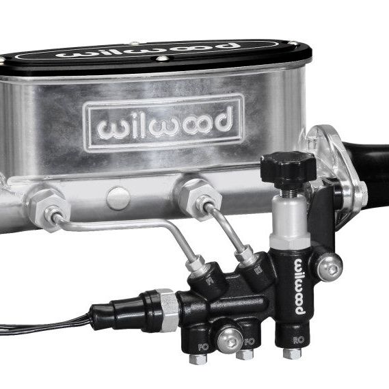 Wilwood HV Tandem M/C Kit w L/H Bracket & Prop Valve - 1in Bore Ball Burnished-Brake Master Cylinder-Wilwood-WIL261-13269-P-SMINKpower Performance Parts