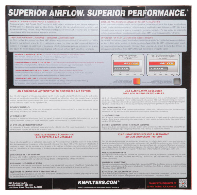 

K&N Engineering E-1560 - KNNE-1560 - K&N 67-71 Ford/Mercury Drop In Air Filter - Shipped in Europe - Tuningsupply.com
