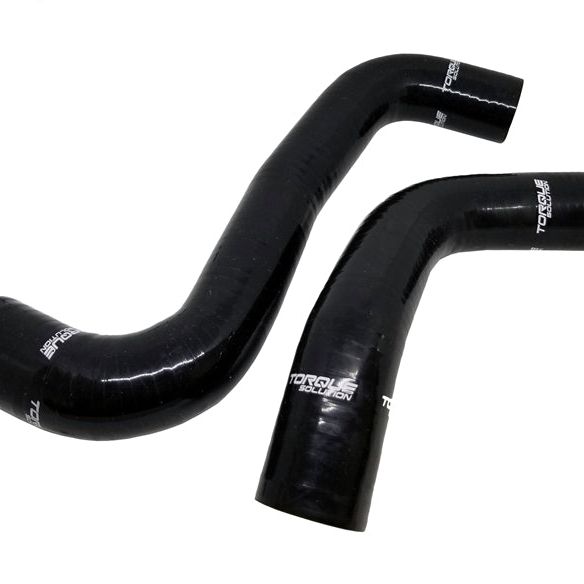 Torque Solution 08-14 Subaru WRX / 08-18 STI / 09-13 Forester XT Silicone Radiator Hose Kit - Black-Radiator Hoses-Torque Solution-TQSTS-SU-420BK-SMINKpower Performance Parts