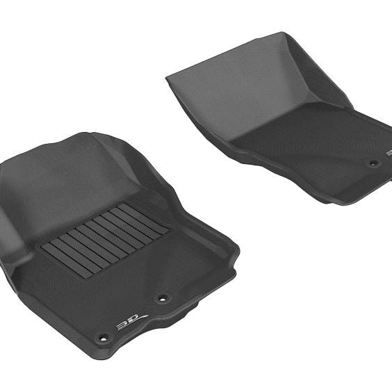 3D MAXpider 2005-2019 Nissan Frontier Crew/King Cab Kagu 1st Row Floormat - Black-tuningsupply.com