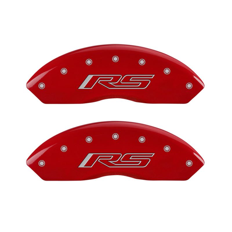 MGP 4 Caliper Covers Engraved Front & Rear Gen 5/RS Red finish silver ch-tuningsupply.com