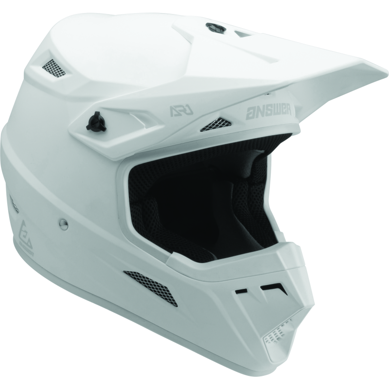 Answer AR1 Solid Helmet White Youth - Large-tuningsupply.com