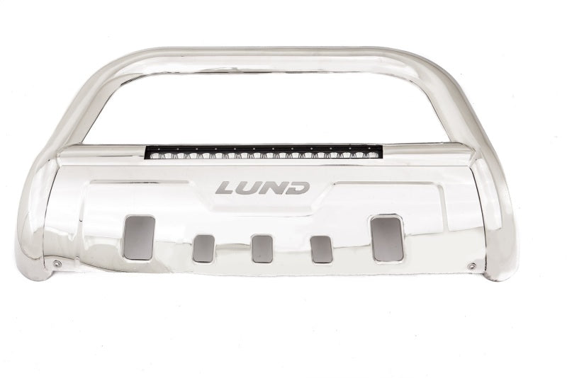 Lund 07-17 Chevy Silverado 1500 Bull Bar w/Light & Wiring - Polished-tuningsupply.com