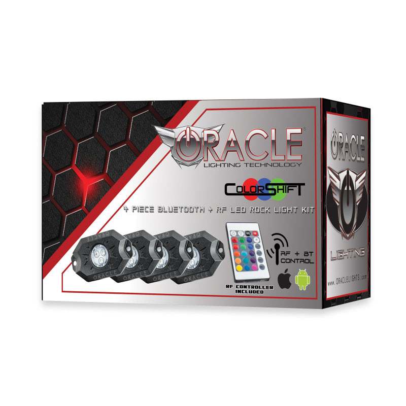 Oracle Bluetooth + RF Underbody Rock Light Kit - 4 PCS - ColorSHIFT SEE WARRANTY-tuningsupply.com