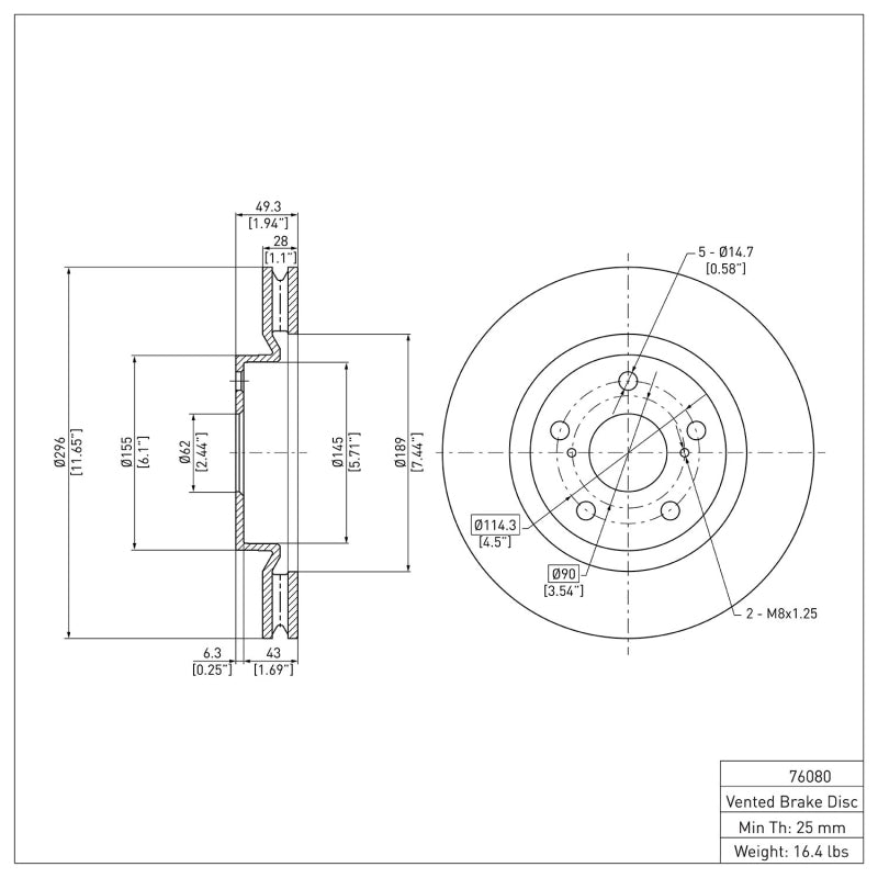 

DFC 600-76080 - DFC600-76080 - DFC 11-16 Scion tC Front Brake Rotor - Shipped in Europe - Tuningsupply.com
