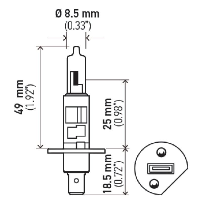 Hella Optilux H1 100W XB Extreme White Bulbs (Pair)-tuningsupply.com