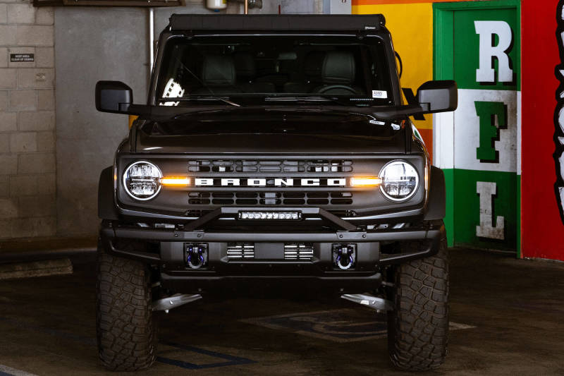 DV8 Offroad 21-22 Ford Bronco Factory Modular Front Bumper Bull Bar-tuningsupply.com