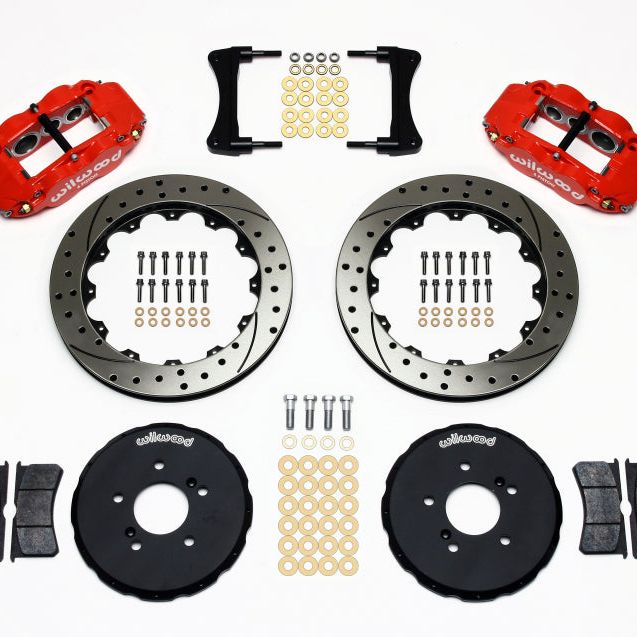 Wilwood Narrow Superlite 6R Front Hat Kit 12.88in Drill Red Honda S2000-Big Brake Kits-Wilwood-WIL140-10309-DR-SMINKpower Performance Parts