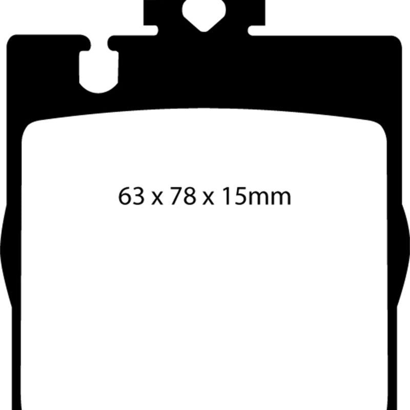 EBC 03 Mercedes-Benz C230 (W203) 2.3 Sport Yellowstuff Rear Brake Pads-tuningsupply.com
