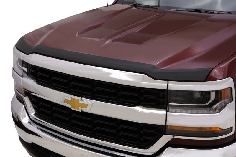 AVS 16-18 Chevy Silverado 1500 Aeroskin Low Profile Hood Shield - Matte Black-tuningsupply.com