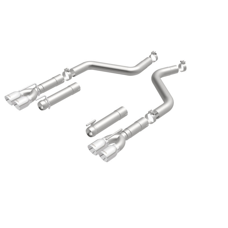 MagnaFlow Axle-Back, SS, 3in, Quad Split Rear 3.5 Tips 2015 Dodge Challenger incl SRT Hellcat-tuningsupply.com