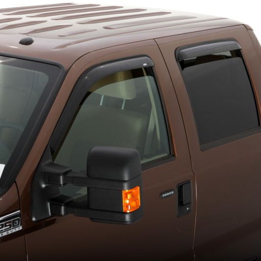 AVS 99-16 Ford F-250 Supercab Ventvisor Outside Mount Window Deflectors 4pc - Smoke-tuningsupply.com