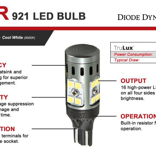 Diode Dynamics 921 XPR LED Bulb - Cool - White (Pair)-tuningsupply.com