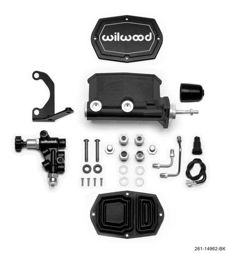 
  

Wilwood 261-14962-BK - WIL261-14962-BK - Wilwood Compact Tandem M/C - 15/16in Bore - w/Bracket and Valve (Pushrod) - Black - Shipped in Europe - Tuningsupply.com

