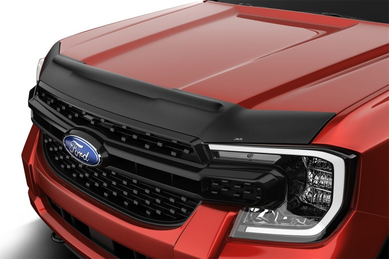 AVS 2024 Ford Ranger Aeroskin II Textured Low Profile Hood Shield - Black-tuningsupply.com