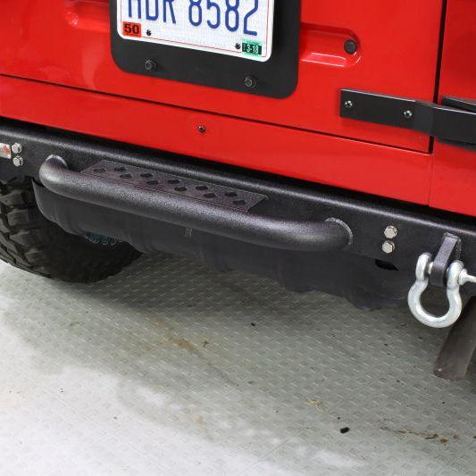 Fishbone Offroad 97-06 Jeep Wrangler TJ Rear Bumper W/Step Piranha Series-tuningsupply.com