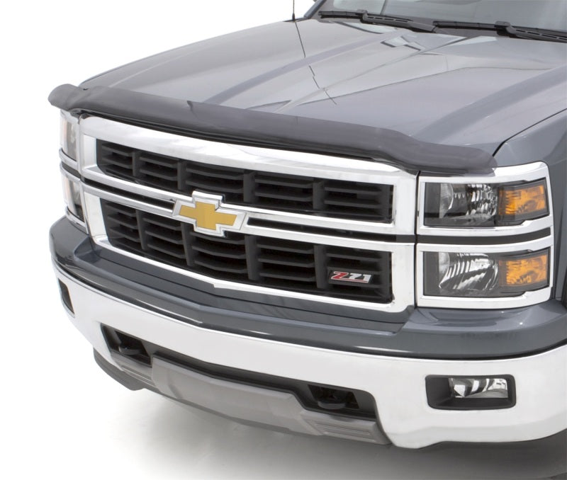 AVS 14-15 Chevy Silverado 1500 High Profile Bugflector II Hood Shield - Smoke-tuningsupply.com